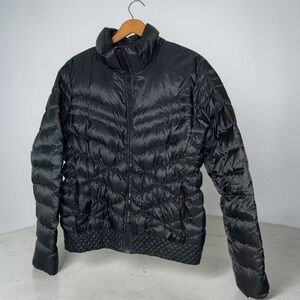 The North Face Aconcagua II Black Down Puffer Jacket NF0A3MHG Womens Crop Medium